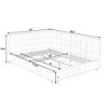 Grungis Full Size Bed Frame with Comfortable Backrest and Armrests,Upholstered Tufted Platform Bed for Bedroom,Velvet - 3 of 4