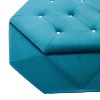 Kumasinova Velvet Diamond Tufted Storage Ottoman,34" Foot Stool with Hidden Compartment,Multifunctional Coffee Table Ottomans for Living Room&Bedroom - 3 of 4