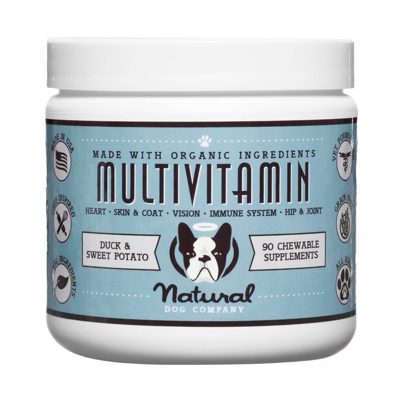 Natural Dog Company Multivitamin Supplements - Sweet Potato/Duck - 90ct, 1 of 10