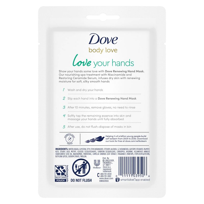 Dove Beauty Body Love Renewing Hand Mask - 1 pair, 4 of 6
