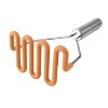 Tovolo Stainless Steel Handled Potato Masher Apricot Orange: Silicone & Stainless Steel, Hand Wash, 14.1" Length - 2 of 4