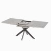 NicBex 62.4"-78.15" Dining Table Set for 6 Modern Extendable Dining Table with Metal Base with 6 Upholstered Chairs - 3 of 4