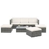 GlasFlength Patio Seating Sets, Modern Outdoor Lounge Sets Designed for Ultimate Relaxation, Revolutionize Your Patio, Beige, 82.5"*27.5"*26.7" - 3 of 4