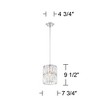 Possini Euro Design Chrome Mini Pendant 7 3/4" Wide Modern Clear Crystal Shade for Dining Room Living House Home Foyer Kitchen Island High Ceilings - 4 of 4