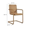 Modway Abacus Outdoor Wicker Dining Chairs Set of 2 in Natural-Wicker Patio Chairs w/Cantilever Steel Frame - 3 of 4