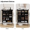 Rattan Shoe Cabinet, 5-Tier Shoe Storage Organizer Cabinet with Adjustable Shelf, Freestanding Shoe Rack for Living Room, Entryway - 4 of 4