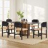 Christopher Knight Home Kayle Mid-Century Modern Acacia Wood Dining Chairs with Paper Rope Weave - 2 of 4
