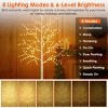 Syemin Decorative Holiday Scene Props Birch Tree Artificial Twig Tree Wedding Party Christmas Holiday Festival Home Decor, White, 3.34"*3.34"*45" - 2 of 3