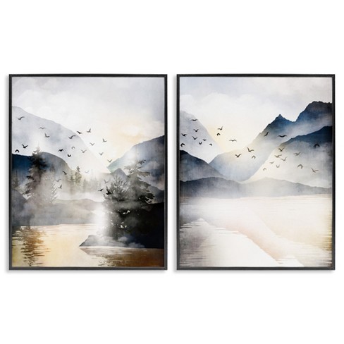 Stupell Industries Sunlit Birds Over Lake Landscape, 16" x 20" - image 1 of 4