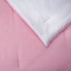 Gulches Pink Polka Dot Summer Quilt - California King, Reversible Microfiber Comforter - 3 of 4