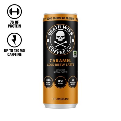 Death Wish Coffee Co Caramel Cold Brew Latte - 11 fl oz