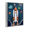 Stupell Industries Rocket Ship Ready for Flight Outer Space Planets Framed Giclee Art - 2 of 4