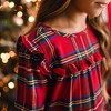 Girls Red Tartan Plaid Flannelette Nightgown - Posh Peanut - 4 of 4