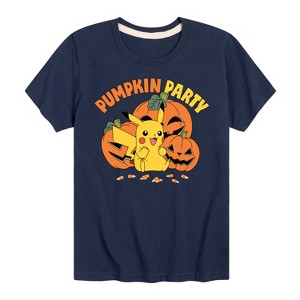 Boys' - Pokémon - Pikachu Halloween Pumpkin Party Short Sleeve Graphic T-Shirt - 1 of 4