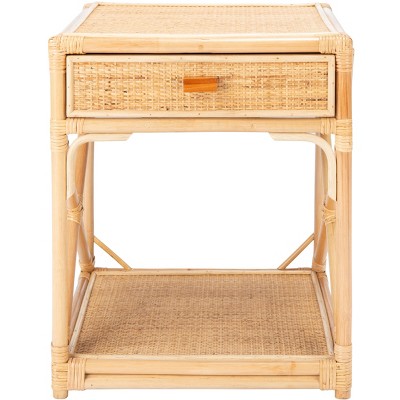 Bali 1 Drawer 1 Shelf Nightstand  - Safavieh