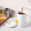 Tea Cup with Infuser and Lid, 16 Oz Ceramic Tea Mug, Microwave and Dishwasher Safe Tea Infuser Cup, Porcelain Steeping Tea Cup Suitable - 2 of 4