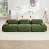 Corduroy 3-Seat Modular Sofa with Curved Armrests, Anti-Slip Base, High-Resilience Sponge, No Assembly Required - 3 of 4