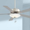 52" Minka Aire Modern Indoor Ceiling Fan with LED Light Polished Nickel White Glass Shade for Living Room Kitchen Bedroom Family - 2 of 4