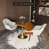 LeisureMod Verve 24" Sqaure Dining Table - Modern MDF Top with Brushed Gold Pedestal Base Accent Cafe Table for Kitchen, Home, and Cafes - 3 of 4