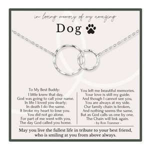 HOPE LOVE SHINE Dog Memorial Necklace – In Loving Memory Pet Remembrance Jewelry - 1 of 4