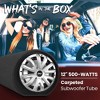 Pyle 12" 500W Carpeted Subwoofer Tube Enclosure System with Rear Vented Design - Black - 2 of 4