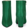 Perphy Women's Pointed Toe Zip-Up Satin Block Heel Ankle Boots - 2 of 3