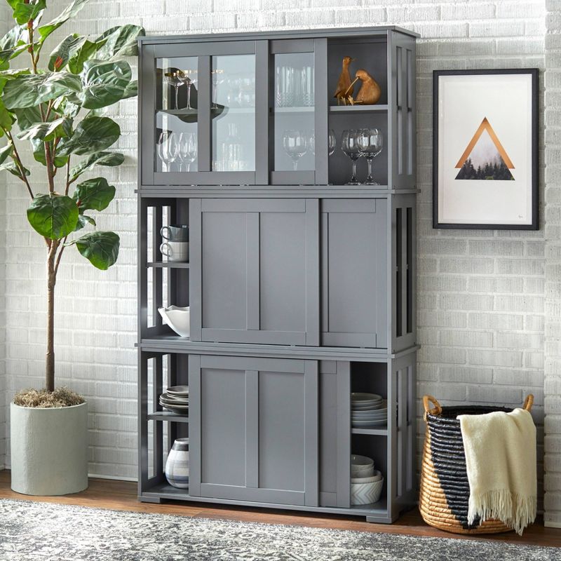 Pacific Stackable Cabinet with Sliding Doors - Buylateral, 5 of 9
