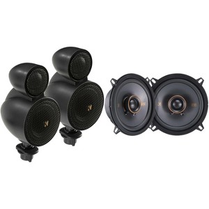 Kicker 47KSMT2504 KSMT250 Dual Pod Component System w/ 2.5" mids and 1" tweeters w/ 51KSC504 5.25" Coaxial Bundle - 1 of 4