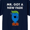 Mr. Men And Little Miss Meme Mr. Got A New Fade Crew Neck Short Sleeve Navy Men's T-shirt - 2 of 3