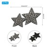 Unique Bargains Iron On Durable DIY Clothing Double Star Rhinestone Patches 2 Pcs - 2 of 4