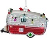 Northlight Vintage Camper Glass Christmas Ornament - 5" - Red and Silver - 3 of 4