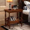 Sapphtopaz Wooden End Table with Magazine Rack 2-Tier Rectangle Coffee Table with Turned Legs Versatile Bedside Table for Living Room, Bedroom - 2 of 4