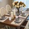 Aoibox Faux Leather Placemats Set of 6 - Waterproof, Heat Resistant, Anti Slip for Indoor & Outdoor Dining, Easy Clean, Elegant Beige Design - 2 of 4