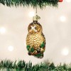 Old World Christmas 2.75 In Spotted Owl Ornament Bird Barn Tree Feather Tree Ornaments - 3 of 3
