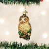 Old World Christmas 2.75 In Spotted Owl Ornament Bird Barn Tree Feather Tree Ornaments - 2 of 3