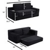 VASIP 70''Corduroy Cloud Double Sofa,2-in-1 Convertible Sofa Bed & Boneless Design,for Living Room, Apartment & Small Spaces,Gray - 4 of 4