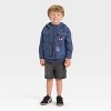 Toddler Boys' Marvel Spider-Man Knit Denim Button-Up Hoodie Jacket - Blue - 4 of 4