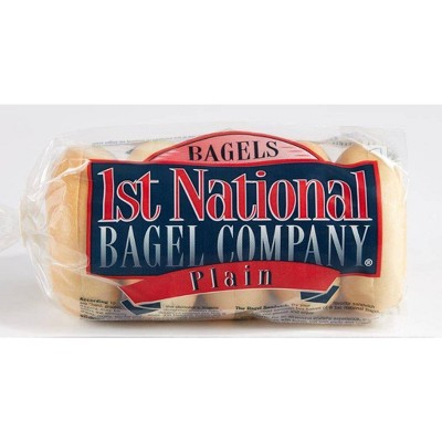 1st National Plain Bagels - 5ct