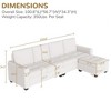 Convertible Sectional Sofa L Shaped Couch with Storage Ottoman - 2 of 4