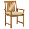 vidaXL Patio Chairs with Cushions 2 pcs Solid Acacia Wood - 2 of 4