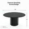 Dovelina 60" Round Dining Table Modern Wood Kitchen Table Dining Room Table for 8 People - 4 of 4