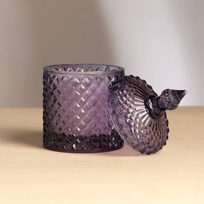 FONTOI Scented Wax Candle with Container&Lid, Elegant & Aromatic Candle for Relaxation, Purple, 3.15"*5.91"*3.15"