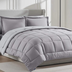 BAGOKIE 5/7 PCS Bed in a Bag Reversible Bedding Set with Comforter, Sheets, Pillow Sham, Pillowcase - 1 of 4