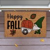 Kate Aurora Happy Fall Harvest Pumpkin Bristled Outdoor All Season Welcome Mat - 18"x30" - 2 of 4
