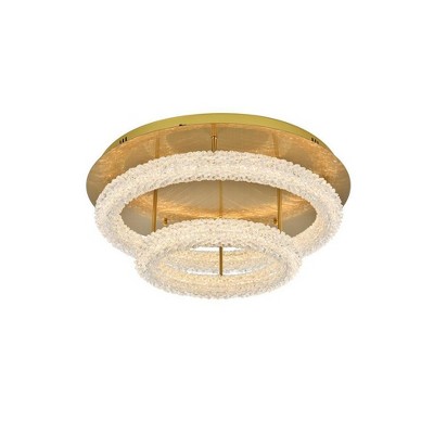 Elegant Lighting Bowen 2 - Light Flush Mount in  Satin Gold