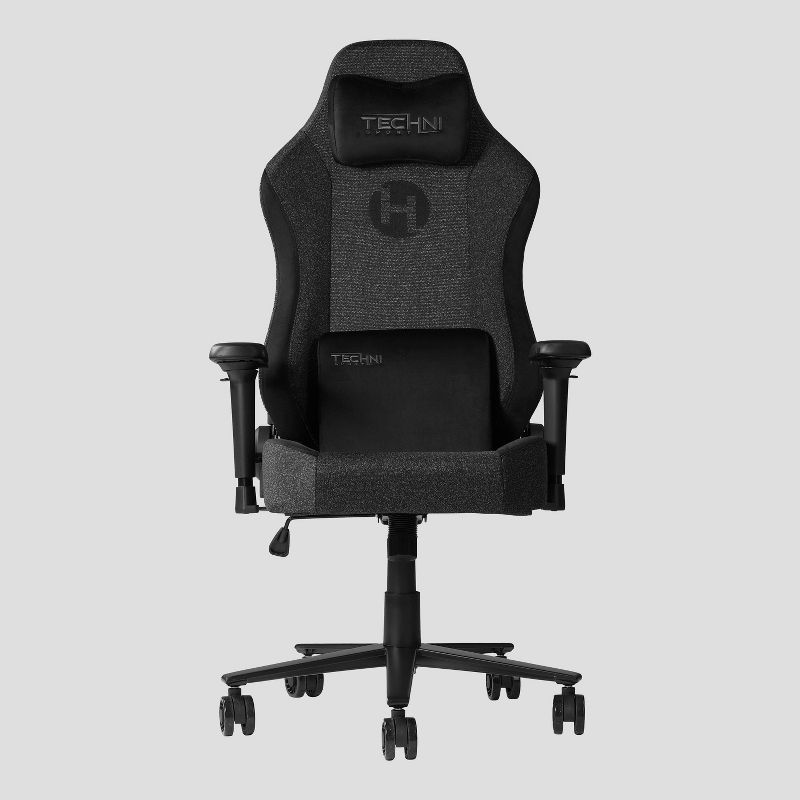 Fabric Memory Foam Gaming Chair Black - Techni Sport, 3 of 11