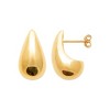 Saint Roman: Elegant 18k Gold-Plated Teardrop Stud Earrings with Butterfly Clutch for Everyday and Special Occasions - 3 of 3