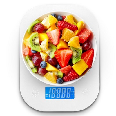 White High Precision Digital Kitchen Scale with LCD Display