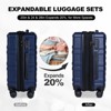 NAYSAYE Bag and Luggage Sets 3 Piece Hardshell Set TSA Approved Lock with Smooth Spinner Wheels for Travelers, Blue, 19.29"*12.6"*30.31" - 4 of 4