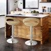 Elama 2 Piece Adjustable Rattan Barstool in Gray with Chrome Base - 2 of 4